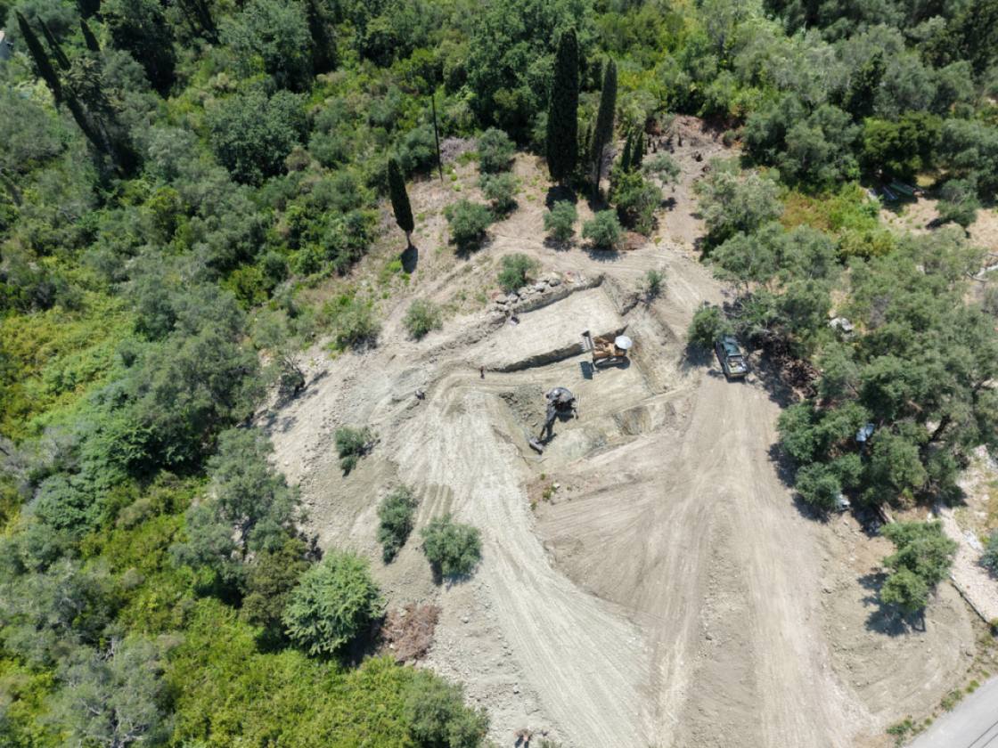Νέες κατοικίες — αεροφωτογραφία εργοταξίου